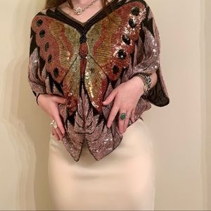 Butterfly sequin top